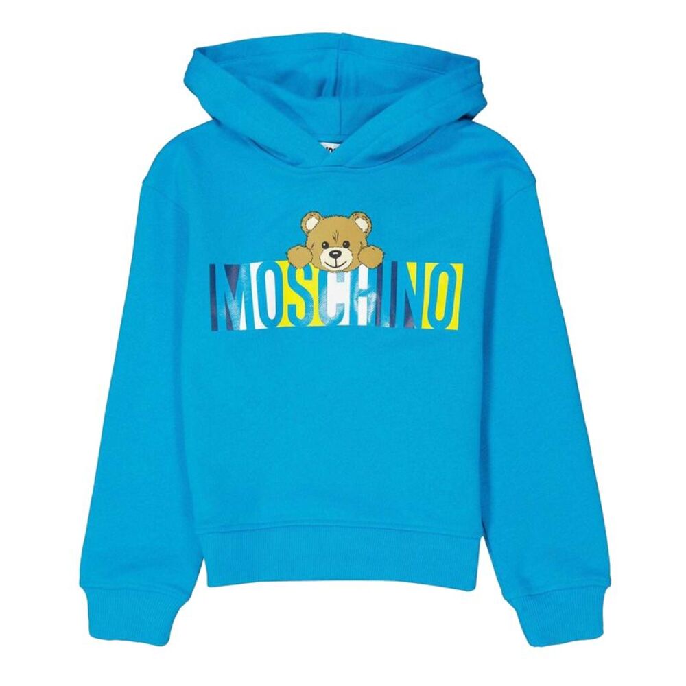 Moschino Childrens/Kids Teddy Bear Logo Hoodie / Blue